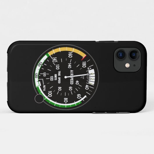 Vliegtuig vliegsnelheidsindicatielampje Case-Mate iPhone case (Achterkant (horizontaal))