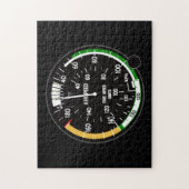 Vliegtuig vliegsnelheidsindicatielampje legpuzzel (Verticaal)