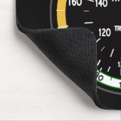 Vliegtuig vliegsnelheidsindicatielampje muismat (Hoek)