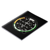 Vliegtuig vliegsnelheidsindicatielampje notitieboek (Linkerzijde)