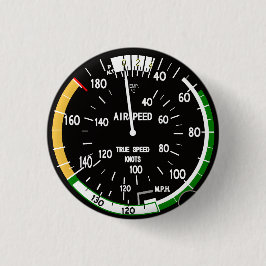 Vliegtuig vliegsnelheidsindicatielampje ronde button 3,2 cm