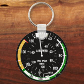 Vliegtuig vliegsnelheidsindicatielampje sleutelhanger (Achterkant)