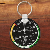 Vliegtuig vliegsnelheidsindicatielampje sleutelhanger (Voorkant)