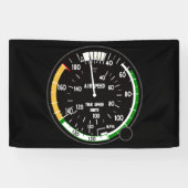 Vliegtuig vliegsnelheidsindicatielampje spandoek (Horizontaal)