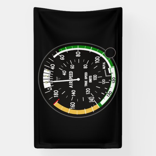 Vliegtuig vliegsnelheidsindicatielampje spandoek (Verticaal)