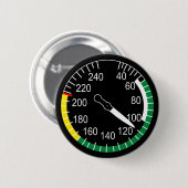 Vliegtuig-vliegsnelheidsindicator Ronde Button 5,7 Cm (Voorkant /achterkant)