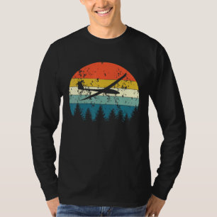 Vliegtuig Vliegtuig Glider Vliegtuig Piloot  Retro T-shirt