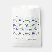 Vliegtuig Vliegtuig verjaardagsfeestje Bedankzakje (Voorkant)