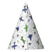 Vliegtuig Vliegtuig verjaardagsfeestje Feesthoedjes (Achterkant)