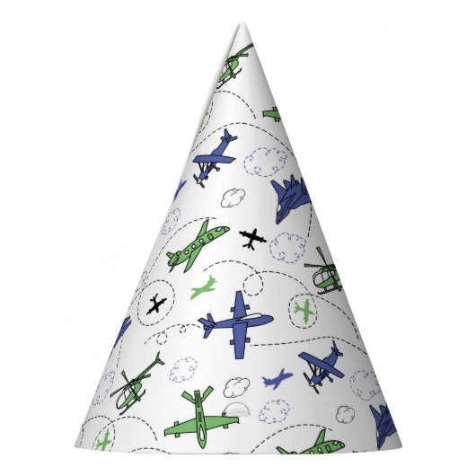 Vliegtuig Vliegtuig verjaardagsfeestje Feesthoedjes (Links)