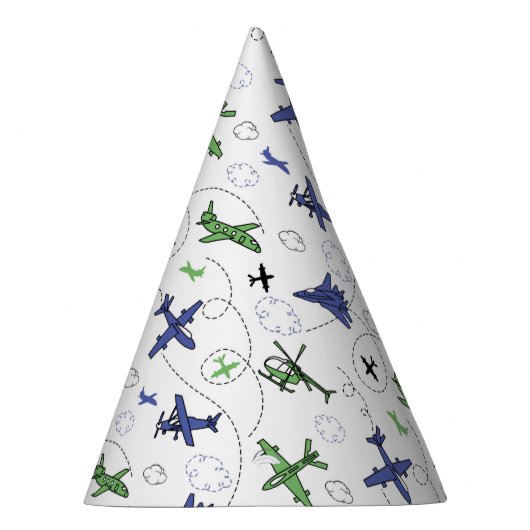 Vliegtuig Vliegtuig verjaardagsfeestje Feesthoedjes (Rechts)