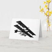 Vliegtuig Vliegtuig Vliegmachine Wenskaart Kaart (Gele Bloem)