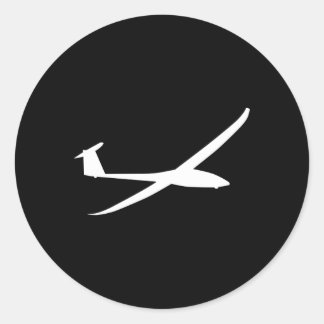 Vliegtuig Vliegtuig zweefvliegtuig piloot sport Ronde Sticker