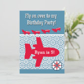 Vliegtuig Vliegtuigdag - uitnodiging (Staand voorkant)