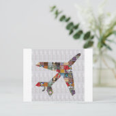 VLIEGTUIG Vlucht Reizen GroepCARD TEAMcard NVN491 Briefkaart (Staand voorkant)