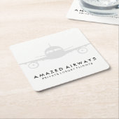 Vliegtuig | Vluchten Kartonnen Onderzetters (Schuin)