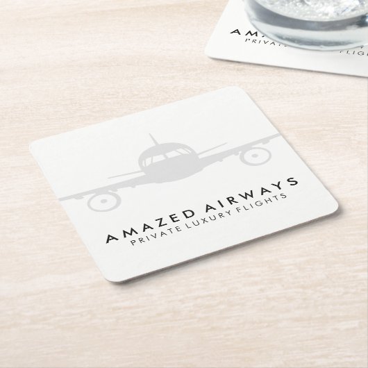 Vliegtuig | Vluchten Kartonnen Onderzetters (Schuin)