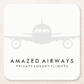 Vliegtuig | Vluchten Kartonnen Onderzetters (Voorkant)