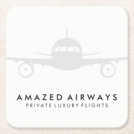 Vliegtuig | Vluchten Kartonnen Onderzetters (Voorkant)