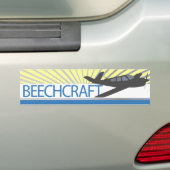 Vliegtuig voor beukenvliegtuigen bumpersticker (Op auto)