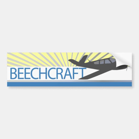 Vliegtuig voor beukenvliegtuigen bumpersticker (Voorkant)