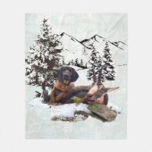 Vliegtuig voor de jacht op gebergte fleece deken (Voorkant)