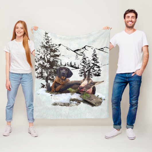 Vliegtuig voor de jacht op gebergte fleece deken (In situ)