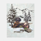 Vliegtuig voor de jacht op gebergte fleece deken (Voorkant)