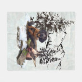 Vliegtuig voor de jacht op gebergte fleece deken (Voorkant (Horizontaal))