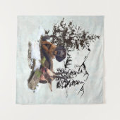 Vliegtuig voor de jacht op gebergte wandkleed (Voorkant (horizontaal))