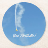  vliegtuig voor de luchtvaart ronde kartonnen onderzetter (Voorkant)