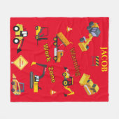 Vliegtuig voor de sectie Bouw- en graafwerkzaamhed Fleece Deken (Voorkant (Horizontaal))