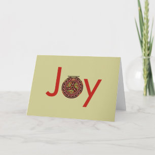 Vliegtuig voor de visserij op vissers met de henge feestdagen kaart