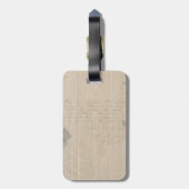 Vliegtuig voor de vlinder 2 bagagelabel (Achterkant verticaal)