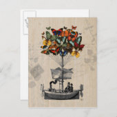 Vliegtuig voor de vlinder 2 briefkaart (Voorkant / Achterkant)