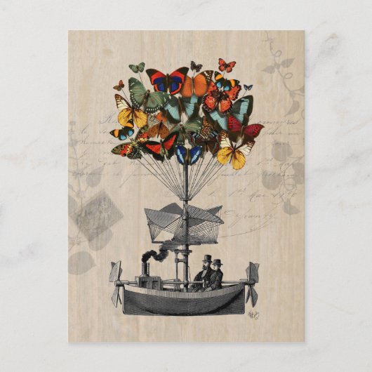 Vliegtuig voor de vlinder 2 briefkaart (Voorkant)