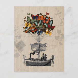 Vliegtuig voor de vlinder 2 briefkaart