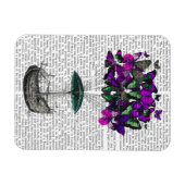 Vliegtuig voor de vlinder 2 Paars en groen Magneet (Horizontaal)