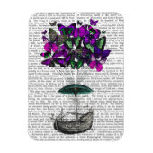 Vliegtuig voor de vlinder 2 Paars en groen Magneet (Verticaal)