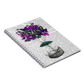 Vliegtuig voor de vlinder 2 Paars en groen Notitieboek (Rechterzijde)