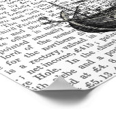 Vliegtuig voor de vlinder 2 Paars en groen Poster (Hoek)