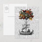 Vliegtuig voor de vlinder briefkaart (Voorkant / Achterkant)