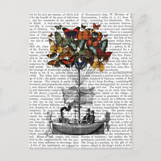 Vliegtuig voor de vlinder briefkaart (Voorkant)