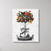 Vliegtuig voor de vlinder canvas afdruk (Voorkant)