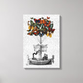 Vliegtuig voor de vlinder canvas afdruk (Voorkant)