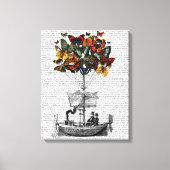 Vliegtuig voor de vlinder canvas afdruk (Voorkant)