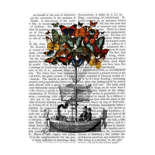 Vliegtuig voor de vlinder magneet (Verticaal)