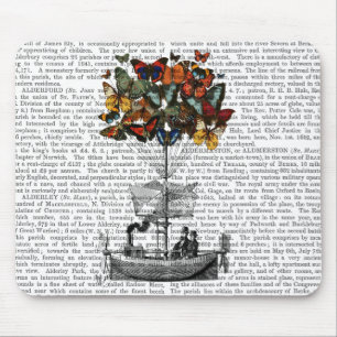 Vliegtuig voor de vlinder muismat