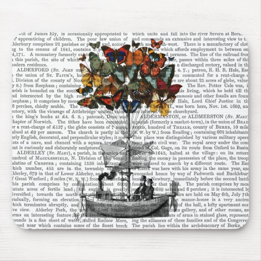 Vliegtuig voor de vlinder muismat (Voorkant)