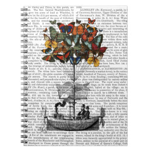 Vliegtuig voor de vlinder notitieboek